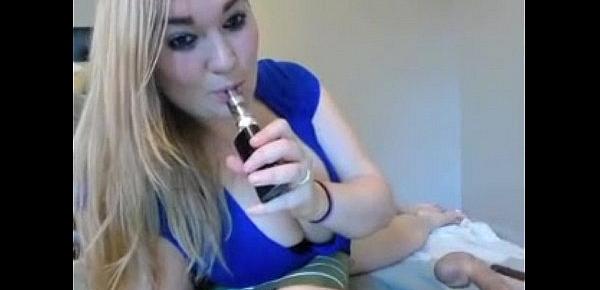  Girl with Big Tits Fucks Her Wet Pussy -tinycam.org